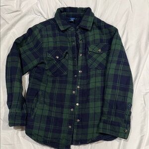 Arizona Jean Company Green and Blue Plaid Jacket